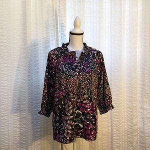 Women’s black and purple blouse size M